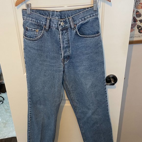 Vintage Levis 501 made in USA 501 90s jeans denim blue straight leg 100% cotton - Picture 2 of 12